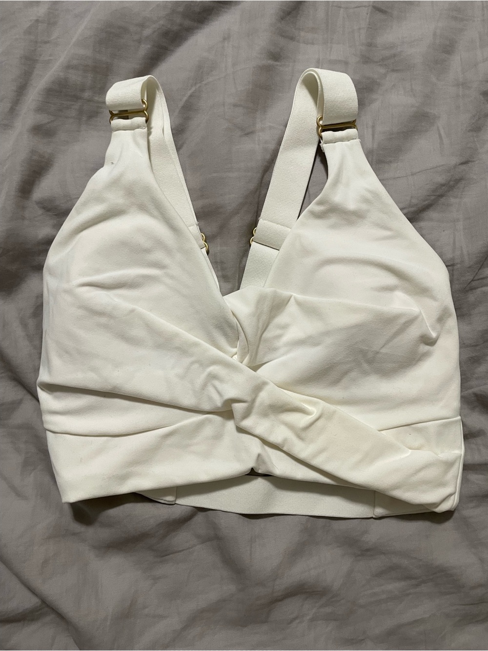 BuffBunny white candy wrap Sports Bra